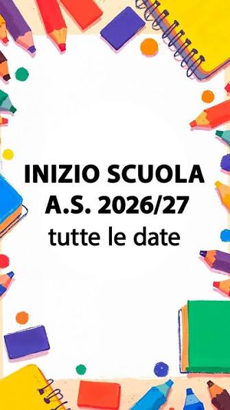 Adattamento calendario scolastico 2026/2027